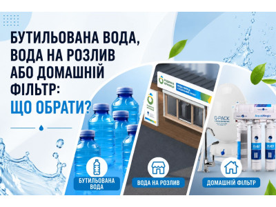 Бутильована вода, вода на розлив або домашній фільтр: що обрати?