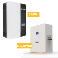 5 кВт инвертор GROWATT + 6,12 кВт LiFePO4 - комплект резервного питания для дома, квартиры