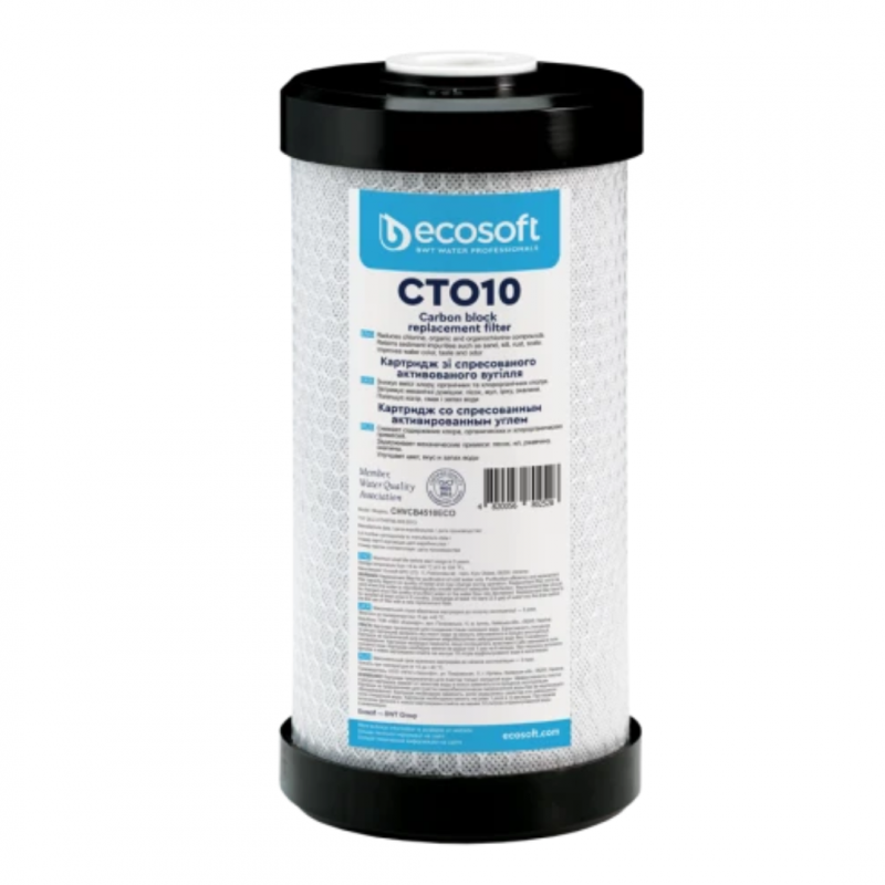 Картридж зі спресованого активованого вугілля Ecosoft CTO10 4,5"х10"