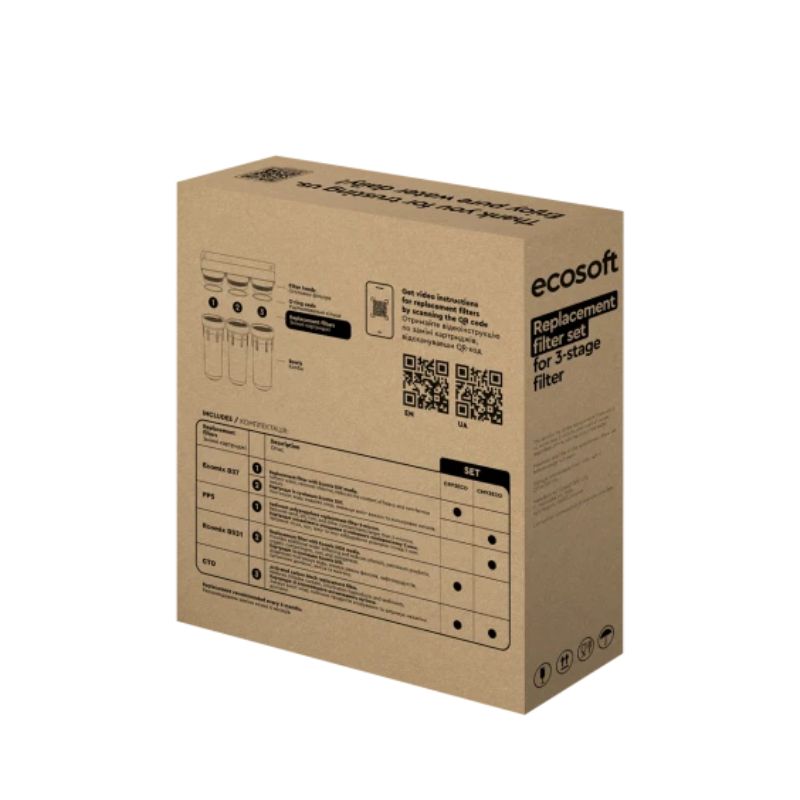 Комплект картриджей Ecosoft для тройного фильтра
