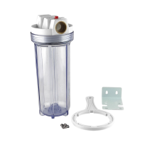 Колба прозора 2,5”х10" Slim з латунним підключенням 3/4"