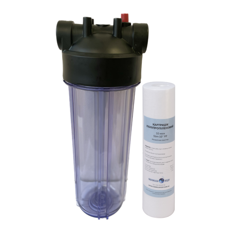 Фильтр механической очистки Formula Vody типа SLIM 10’’ с картриджем 10 мкм