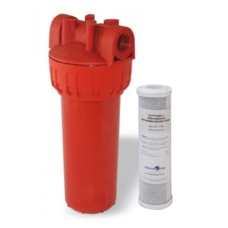 Магистральный угольный фильтр для горячей воды Formula Vody типа Slim 10’’ СТО (hot)