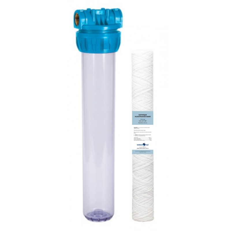 Фильтр механической очистки Formula Vody типа SLIM 20’’ с картриджем из полипропиленовой нити