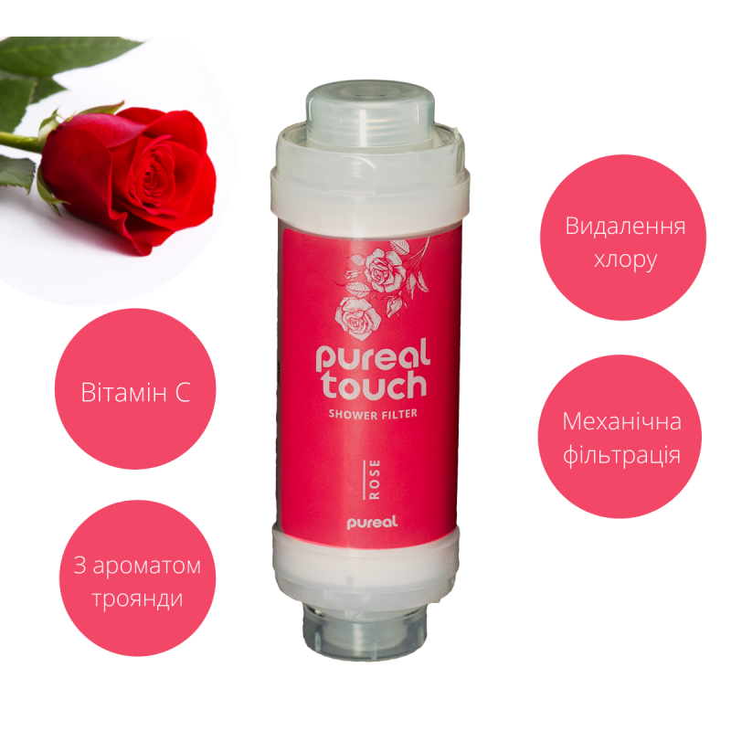 Фільтр для душу Pureal touch, троянда