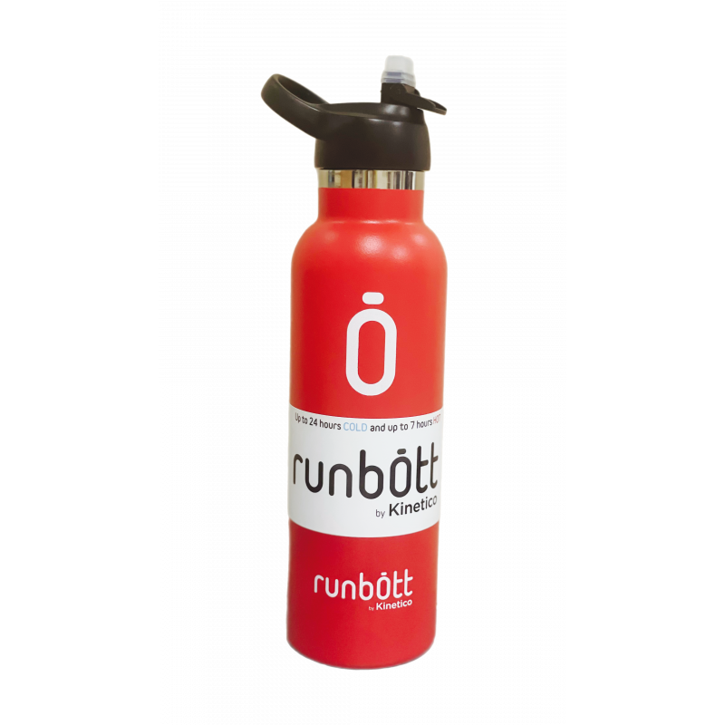 Бутылка-термос Kinetico Runbott 600 мл, красная со сменным колпачком для удобного питья