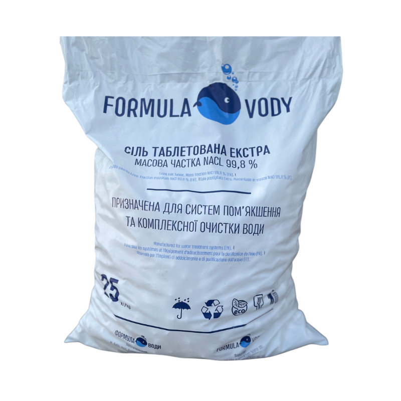 Сіль таблетована екстра Formula Vody 25 кг